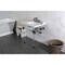 Kingston Brass 30 Carrara Marble Console Sink with Acrylic Legs, Marble WhiteOil Rubbed Bronze LMS3030MA5 - alternate 6